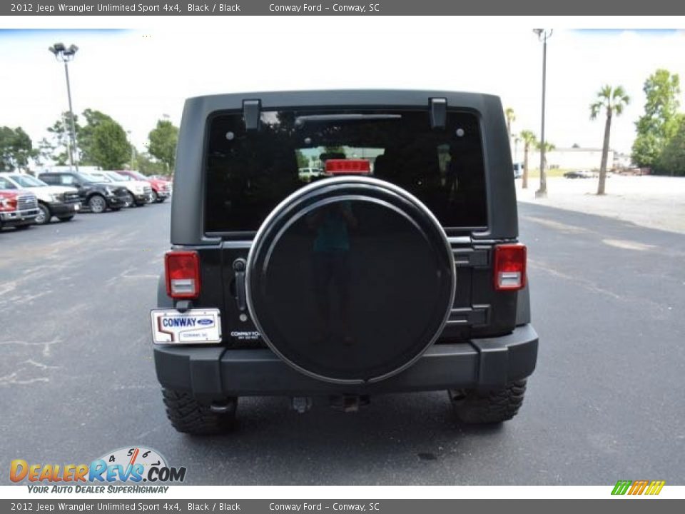 2012 Jeep Wrangler Unlimited Sport 4x4 Black / Black Photo #6