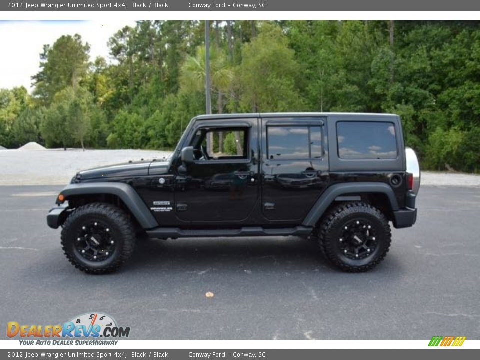 2012 Jeep Wrangler Unlimited Sport 4x4 Black / Black Photo #8