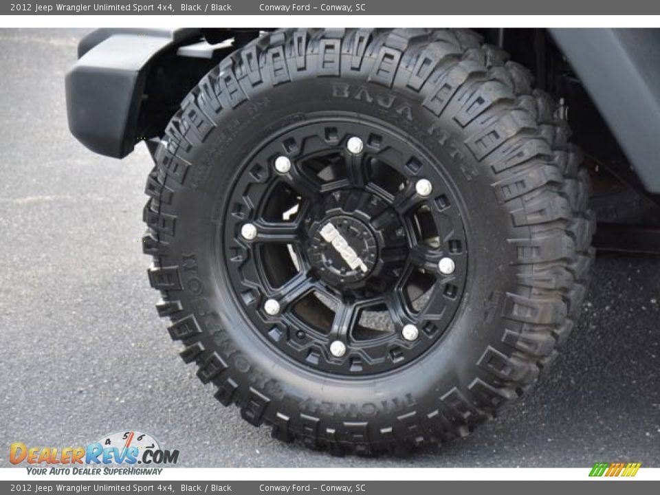 2012 Jeep Wrangler Unlimited Sport 4x4 Black / Black Photo #9