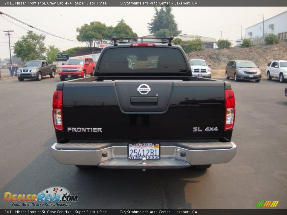 2011 Nissan Frontier SL Crew Cab 4x4 Super Black / Steel Photo #6
