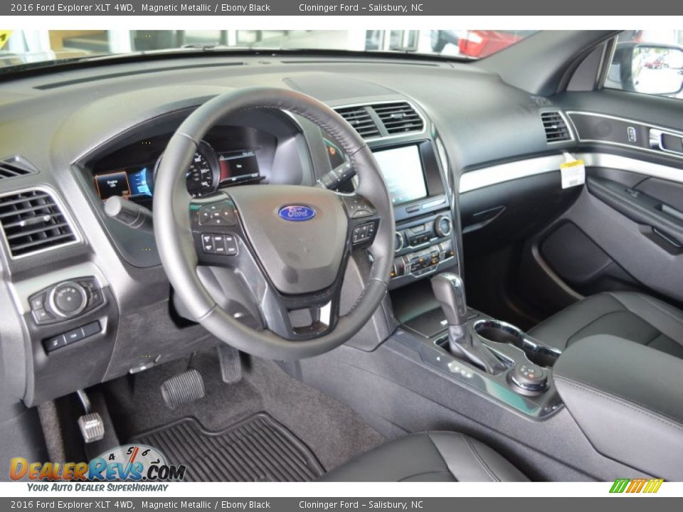 Ebony Black Interior - 2016 Ford Explorer XLT 4WD Photo #8