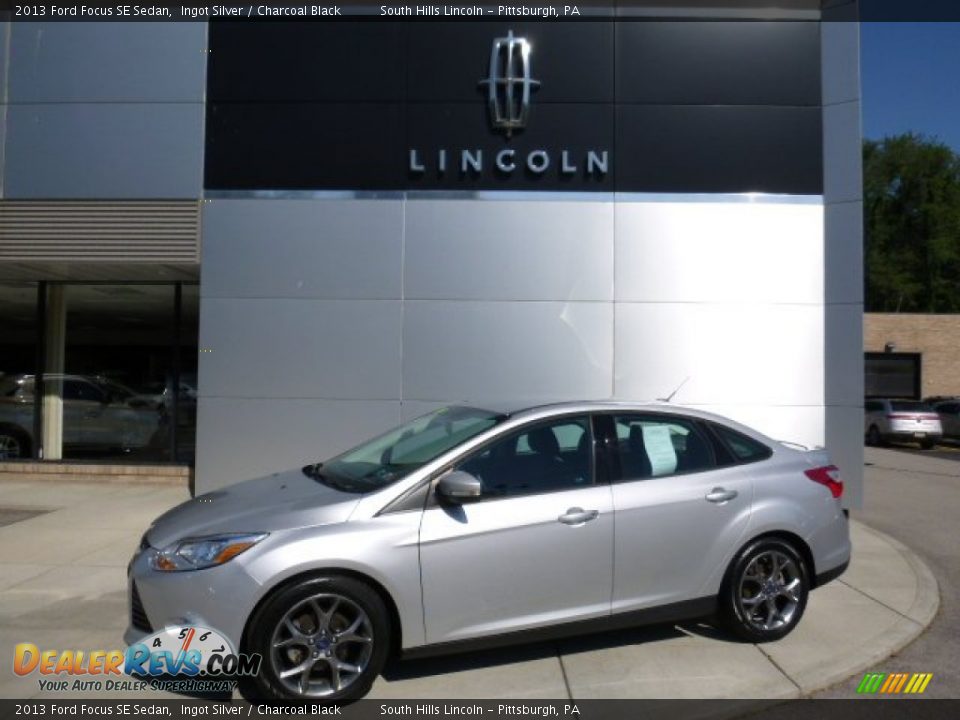 2013 Ford Focus SE Sedan Ingot Silver / Charcoal Black Photo #1
