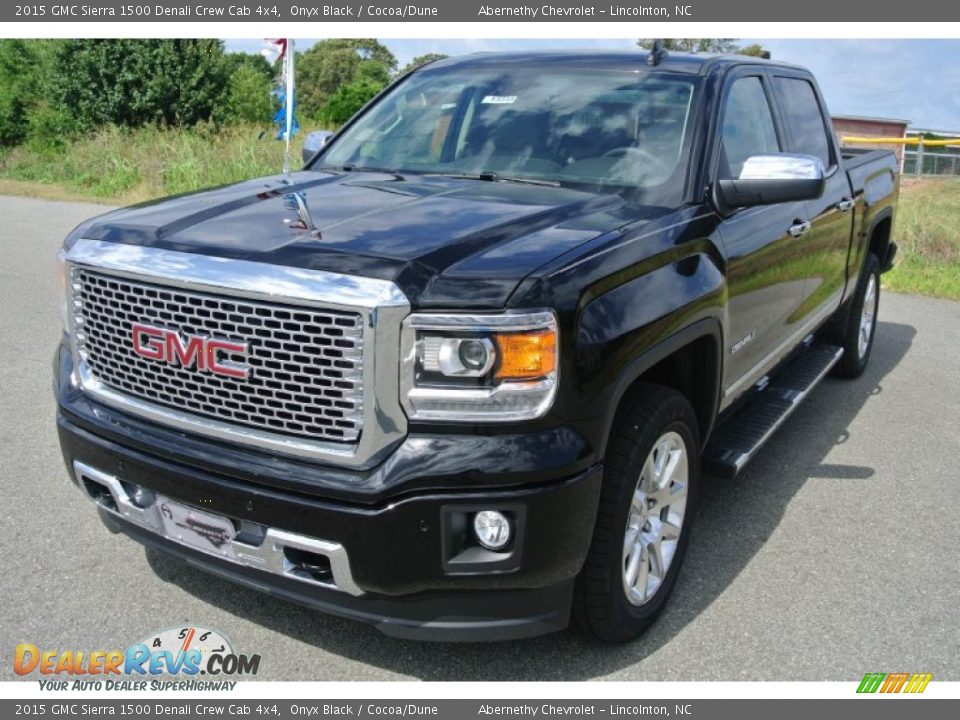 2015 GMC Sierra 1500 Denali Crew Cab 4x4 Onyx Black / Cocoa/Dune Photo #2