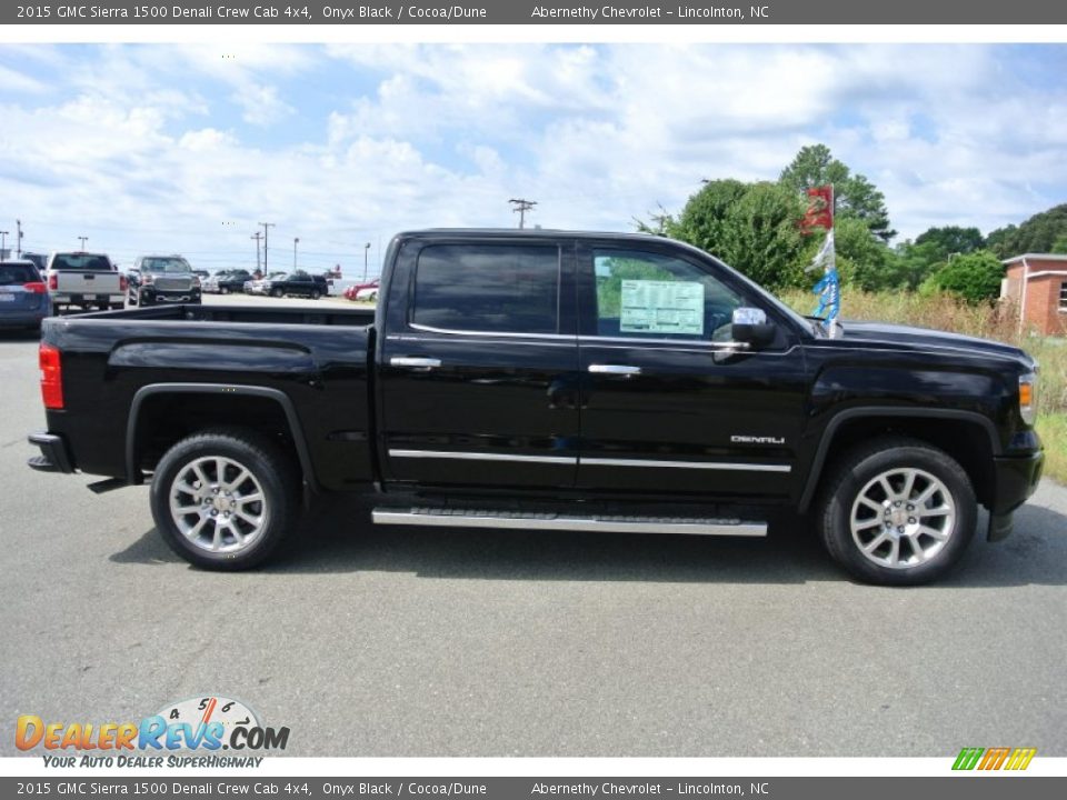 2015 GMC Sierra 1500 Denali Crew Cab 4x4 Onyx Black / Cocoa/Dune Photo #6