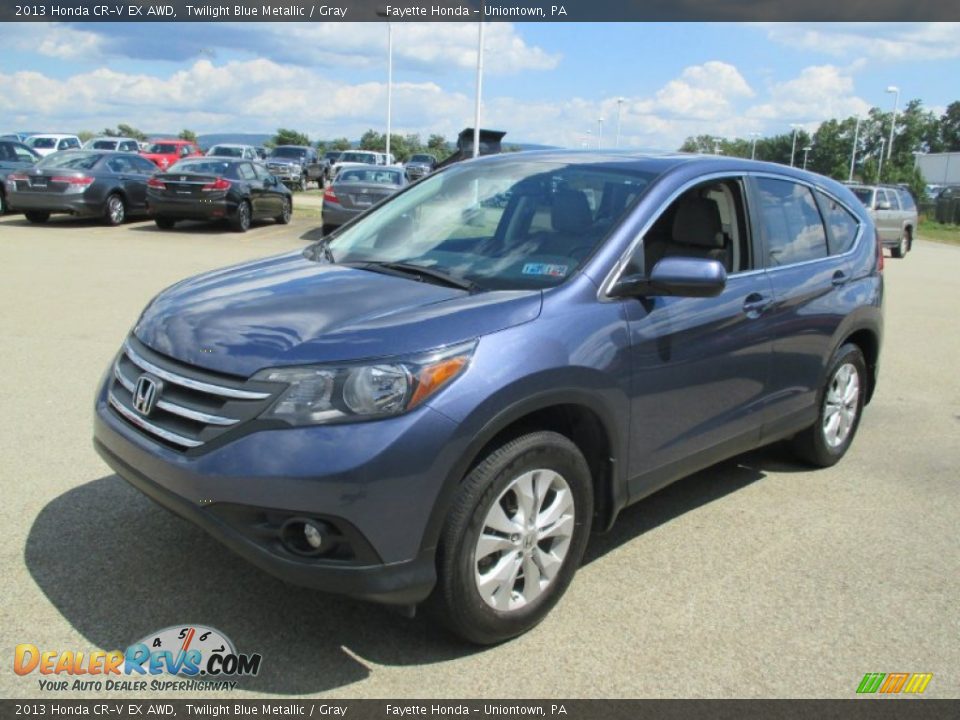 2013 Honda CR-V EX AWD Twilight Blue Metallic / Gray Photo #5