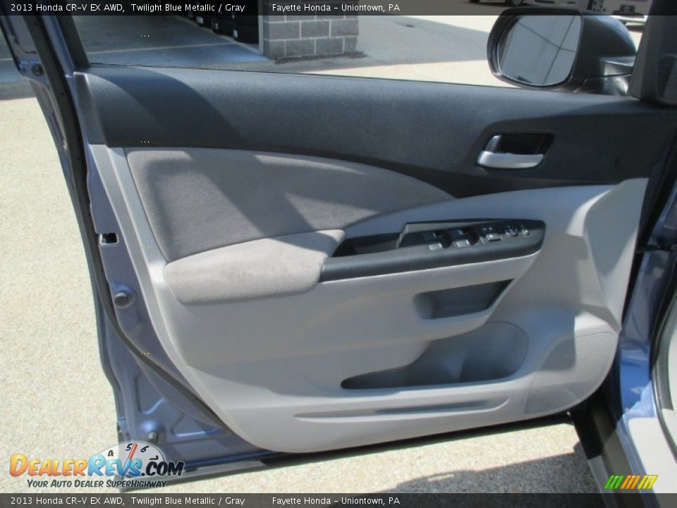 2013 Honda CR-V EX AWD Twilight Blue Metallic / Gray Photo #6