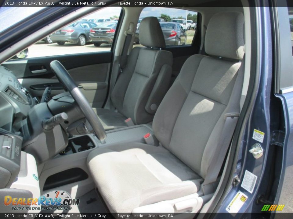 2013 Honda CR-V EX AWD Twilight Blue Metallic / Gray Photo #7