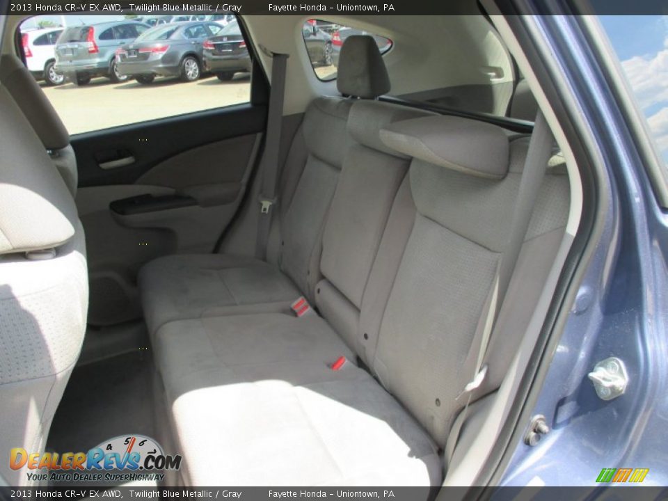 2013 Honda CR-V EX AWD Twilight Blue Metallic / Gray Photo #8