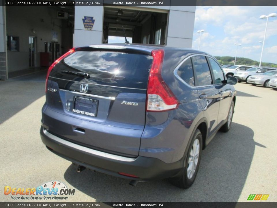 2013 Honda CR-V EX AWD Twilight Blue Metallic / Gray Photo #18