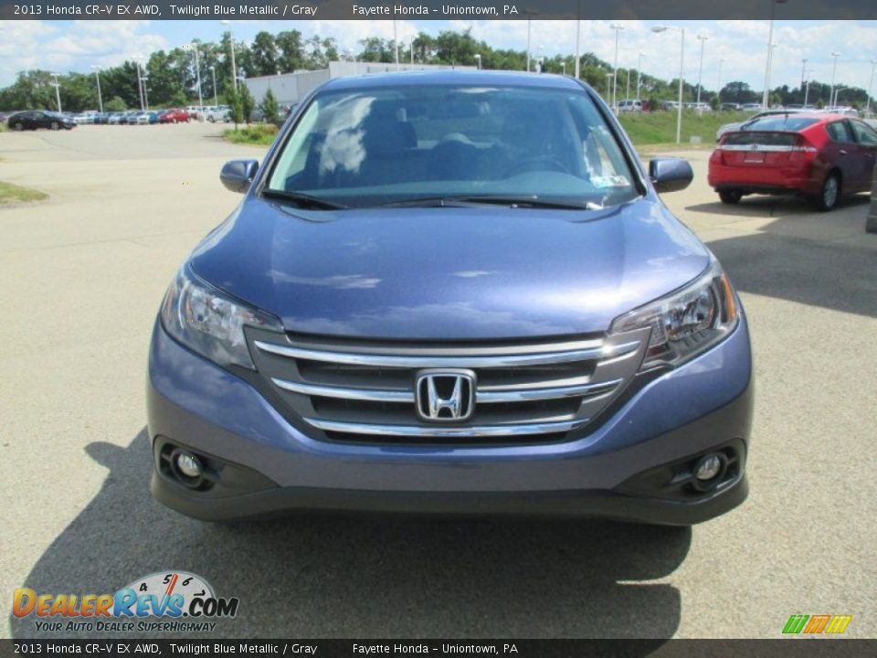 2013 Honda CR-V EX AWD Twilight Blue Metallic / Gray Photo #19