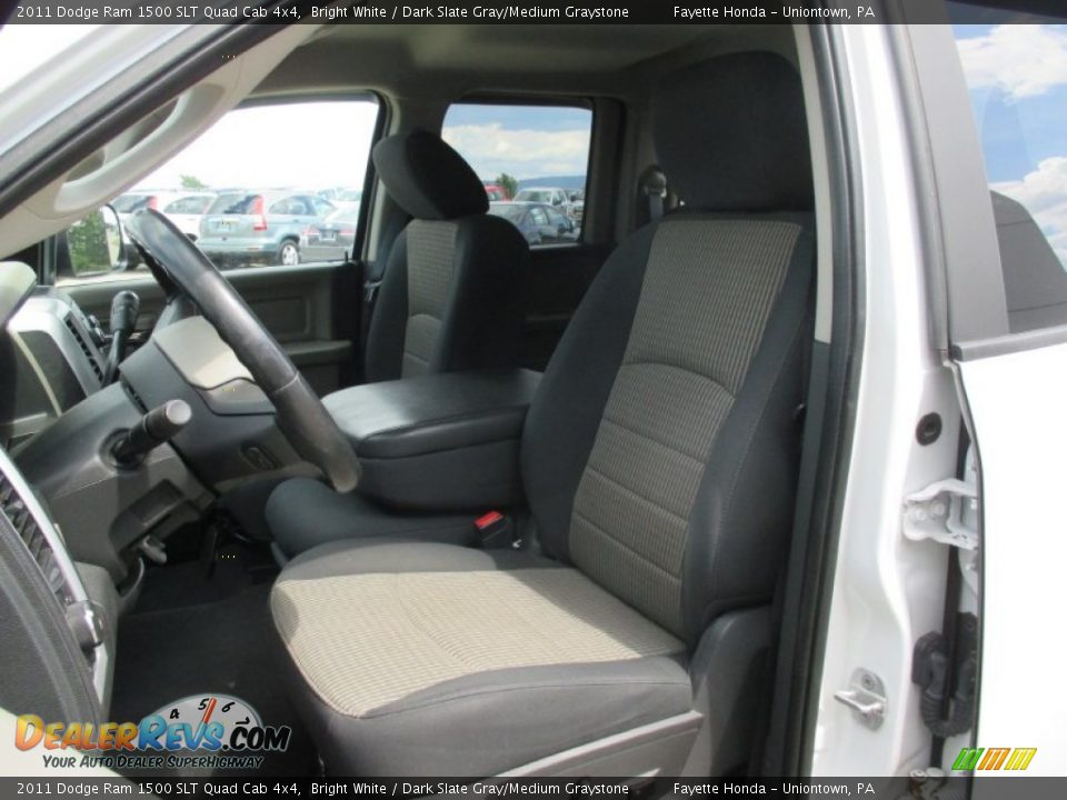2011 Dodge Ram 1500 SLT Quad Cab 4x4 Bright White / Dark Slate Gray/Medium Graystone Photo #7