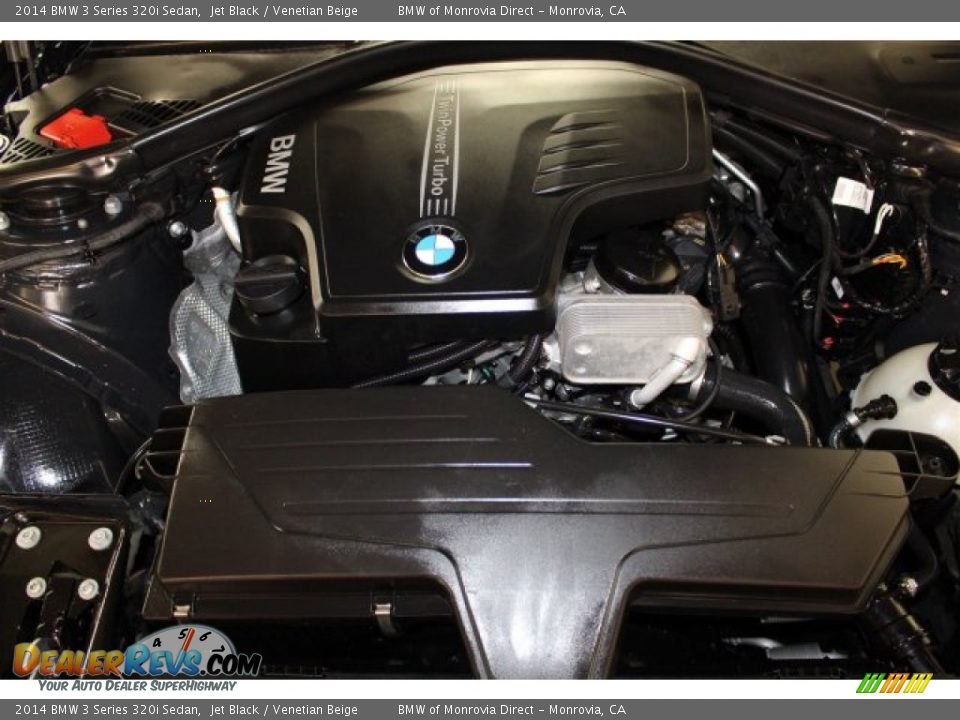 2014 BMW 3 Series 320i Sedan Jet Black / Venetian Beige Photo #20