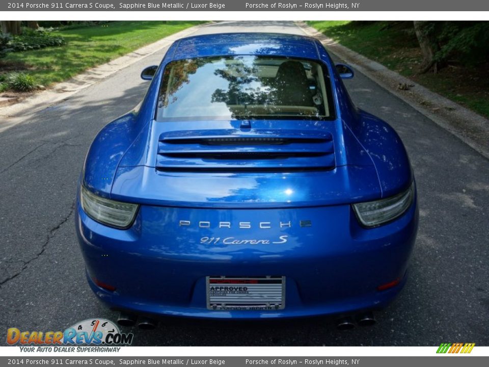 2014 Porsche 911 Carrera S Coupe Sapphire Blue Metallic / Luxor Beige Photo #5