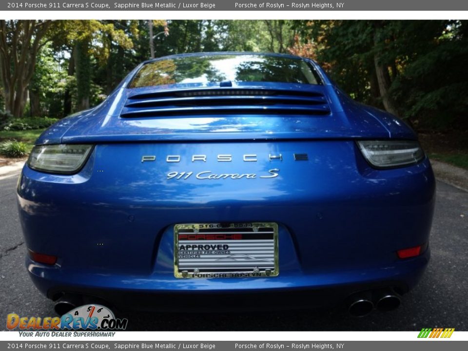 2014 Porsche 911 Carrera S Coupe Sapphire Blue Metallic / Luxor Beige Photo #10