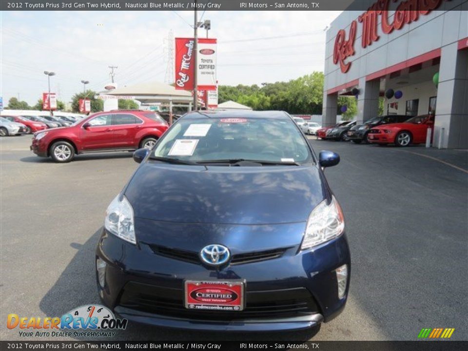 2012 Toyota Prius 3rd Gen Two Hybrid Nautical Blue Metallic / Misty Gray Photo #3