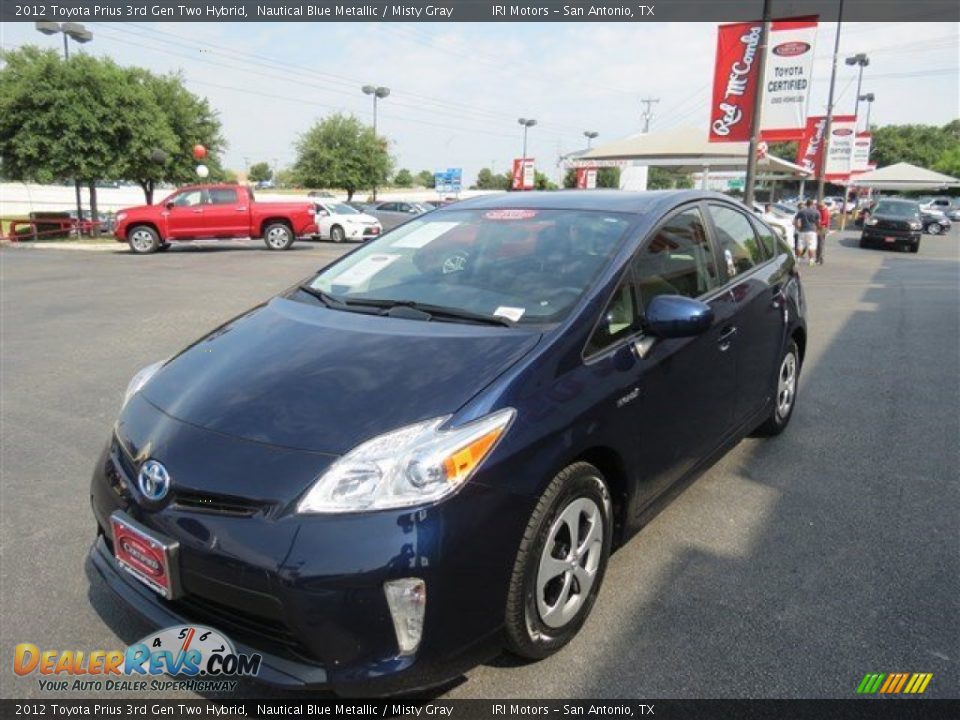 2012 Toyota Prius 3rd Gen Two Hybrid Nautical Blue Metallic / Misty Gray Photo #4