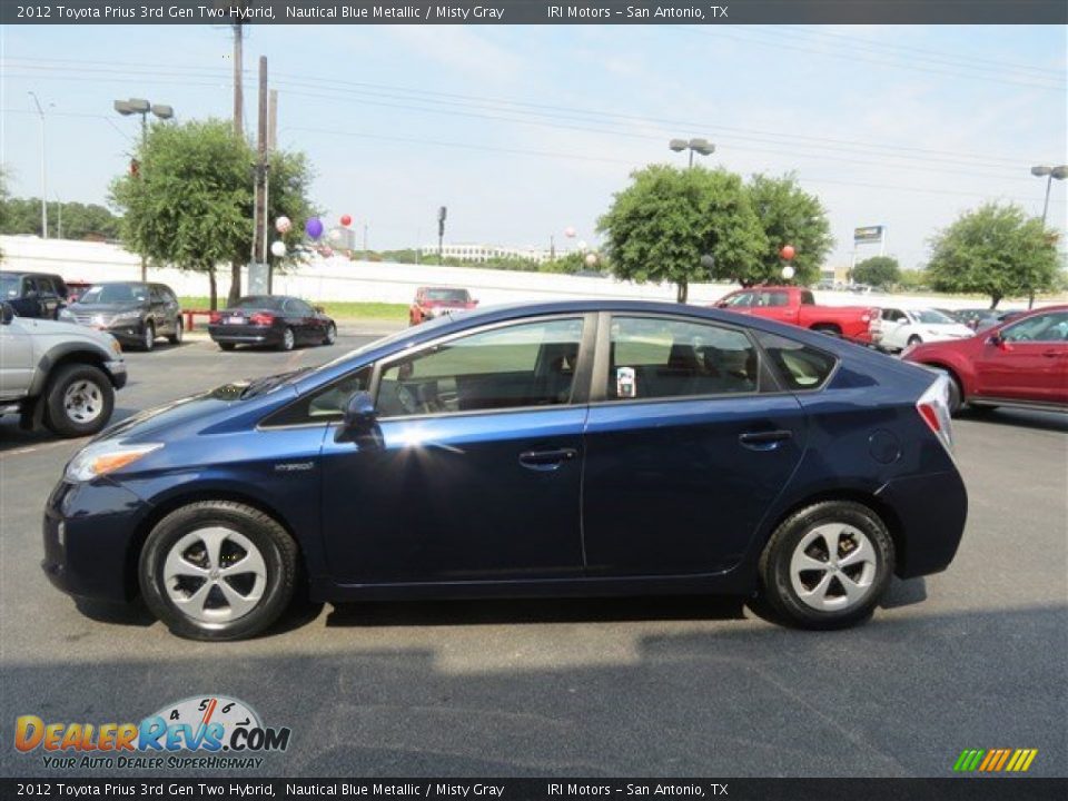2012 Toyota Prius 3rd Gen Two Hybrid Nautical Blue Metallic / Misty Gray Photo #5
