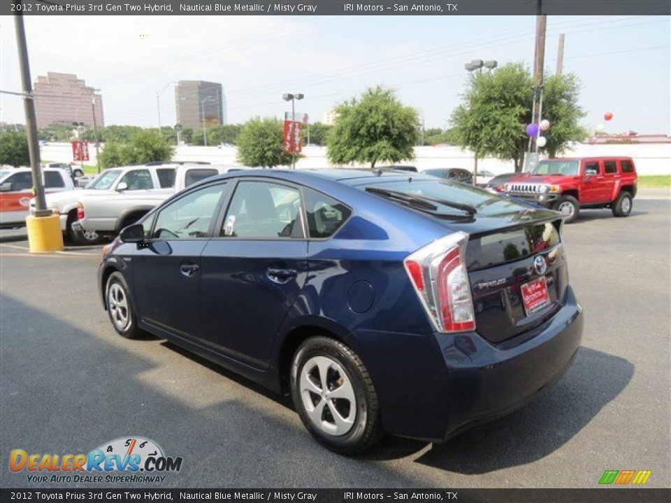 2012 Toyota Prius 3rd Gen Two Hybrid Nautical Blue Metallic / Misty Gray Photo #6