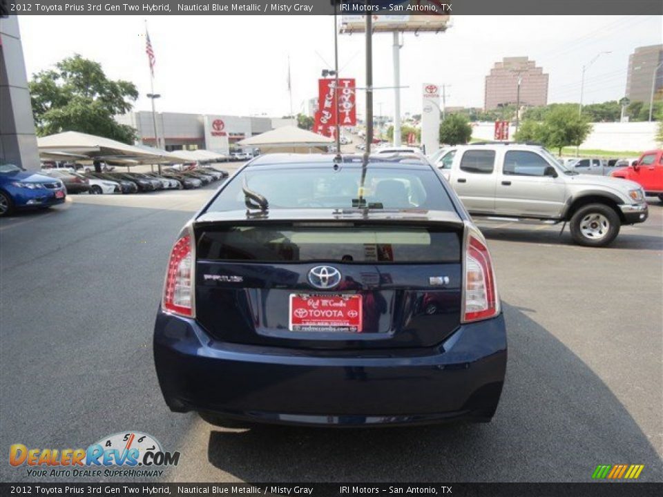 2012 Toyota Prius 3rd Gen Two Hybrid Nautical Blue Metallic / Misty Gray Photo #7