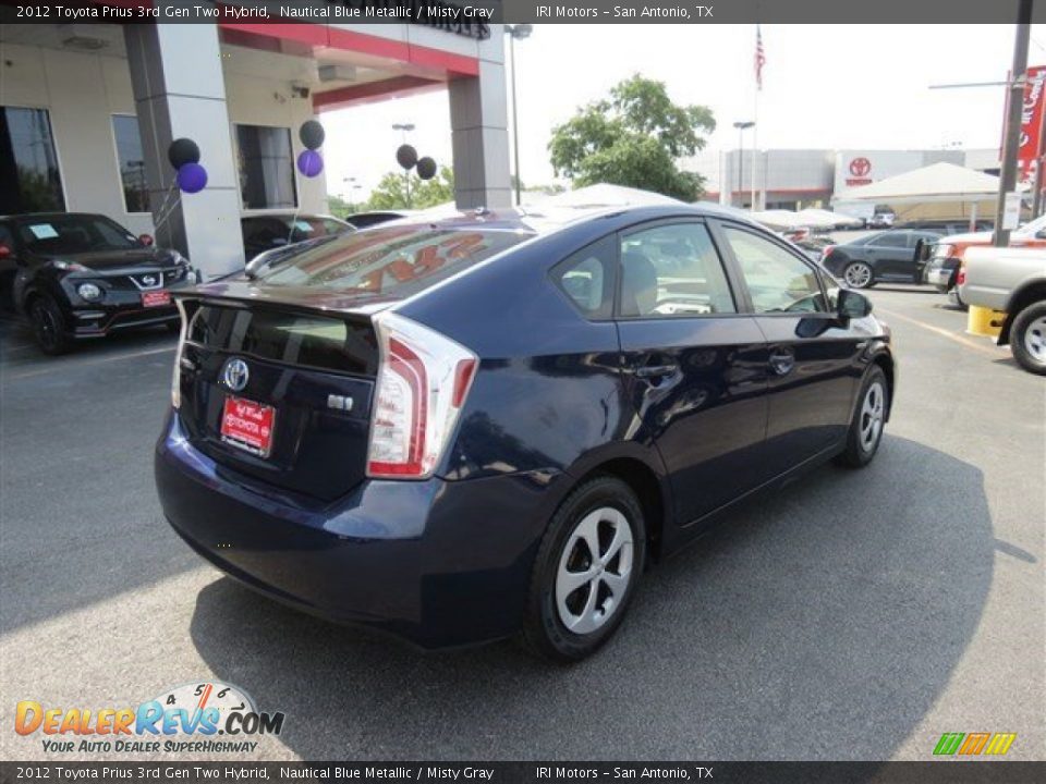 2012 Toyota Prius 3rd Gen Two Hybrid Nautical Blue Metallic / Misty Gray Photo #8