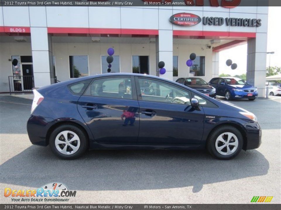 2012 Toyota Prius 3rd Gen Two Hybrid Nautical Blue Metallic / Misty Gray Photo #9