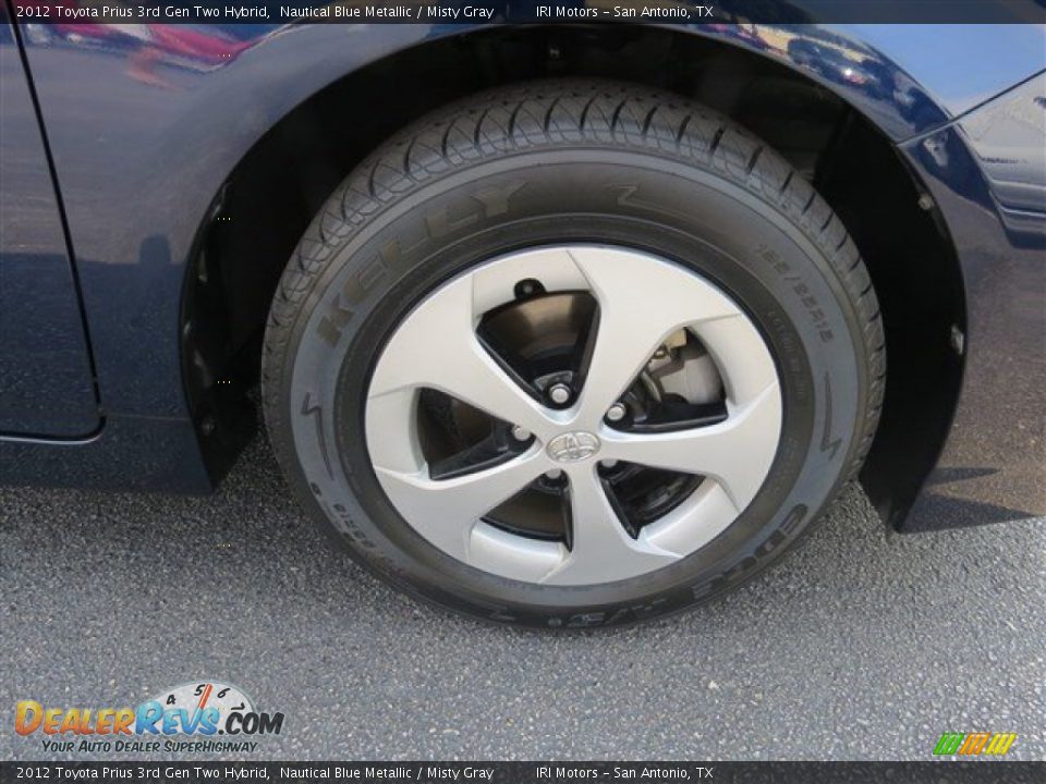 2012 Toyota Prius 3rd Gen Two Hybrid Nautical Blue Metallic / Misty Gray Photo #10