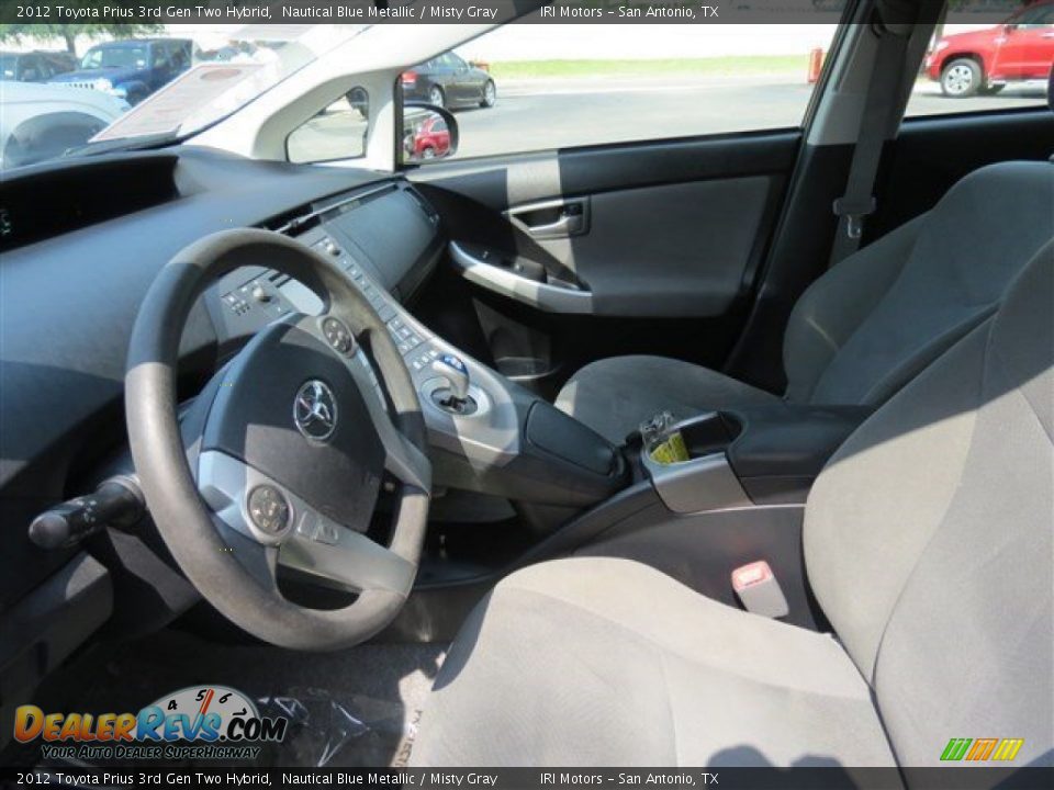 2012 Toyota Prius 3rd Gen Two Hybrid Nautical Blue Metallic / Misty Gray Photo #13