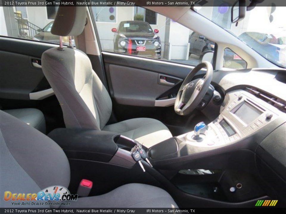 2012 Toyota Prius 3rd Gen Two Hybrid Nautical Blue Metallic / Misty Gray Photo #17