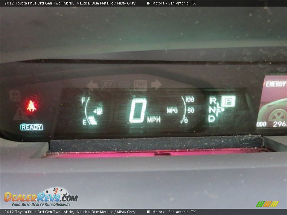 2012 Toyota Prius 3rd Gen Two Hybrid Nautical Blue Metallic / Misty Gray Photo #20