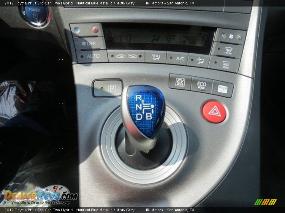 2012 Toyota Prius 3rd Gen Two Hybrid Nautical Blue Metallic / Misty Gray Photo #22