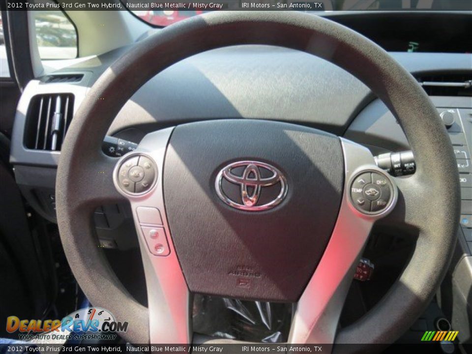 2012 Toyota Prius 3rd Gen Two Hybrid Nautical Blue Metallic / Misty Gray Photo #25