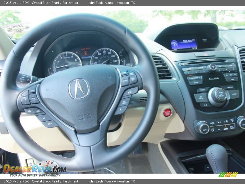 2015 Acura RDX Crystal Black Pearl / Parchment Photo #23