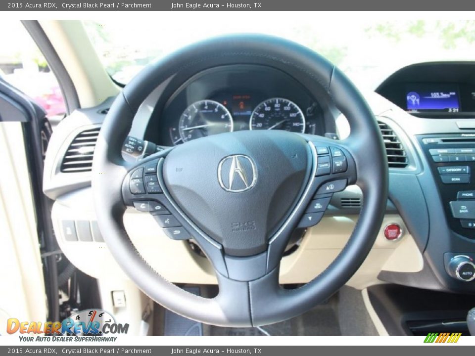 2015 Acura RDX Crystal Black Pearl / Parchment Photo #24