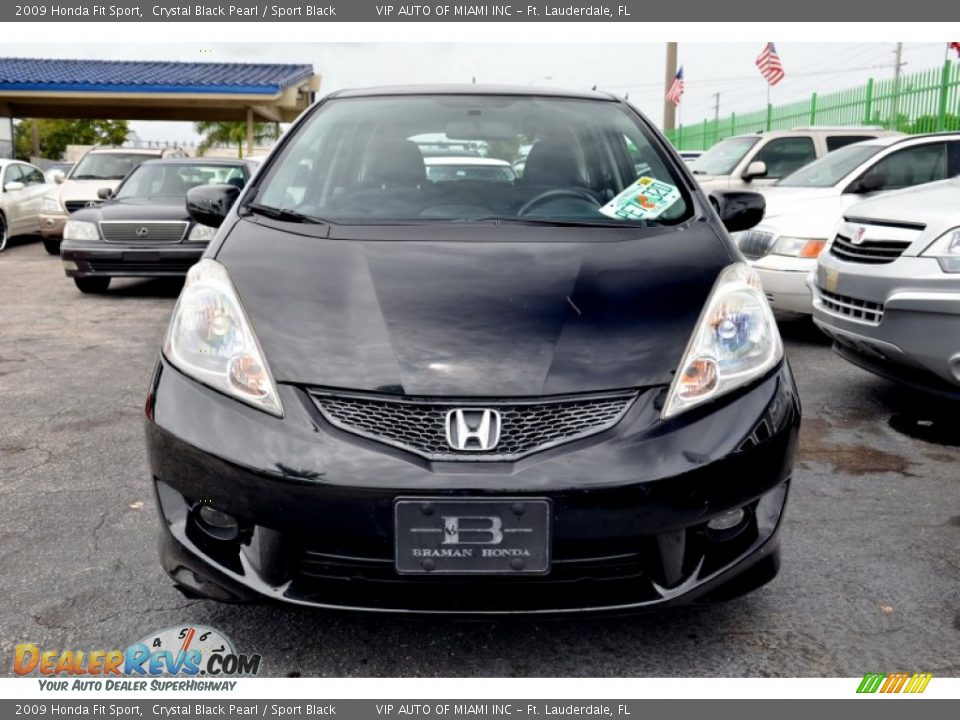 2009 Honda Fit Sport Crystal Black Pearl / Sport Black Photo #2