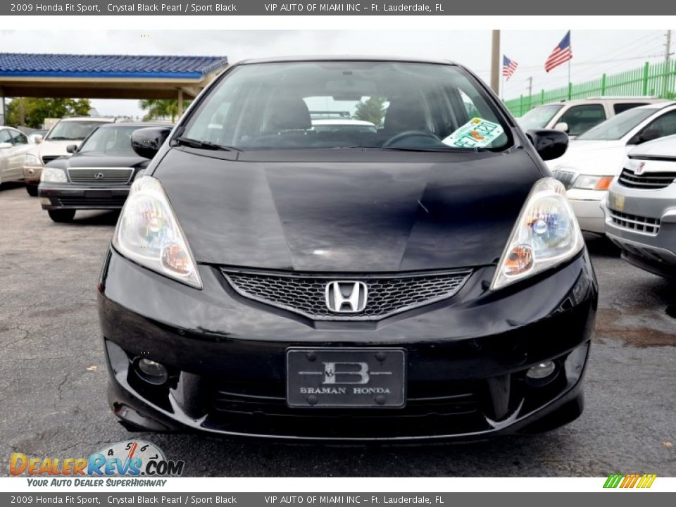 2009 Honda Fit Sport Crystal Black Pearl / Sport Black Photo #3
