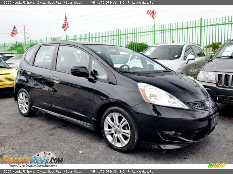 2009 Honda Fit Sport Crystal Black Pearl / Sport Black Photo #5