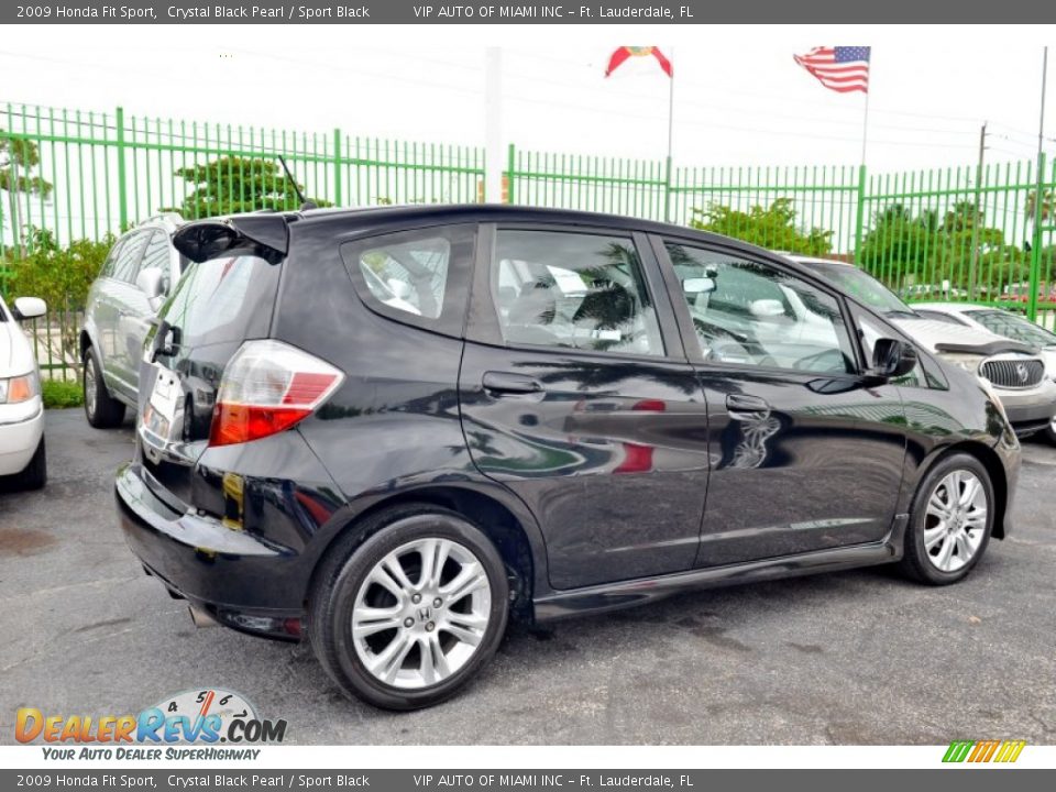 2009 Honda Fit Sport Crystal Black Pearl / Sport Black Photo #8