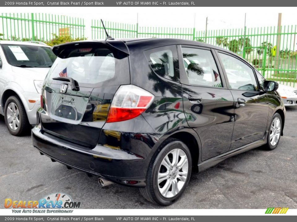 2009 Honda Fit Sport Crystal Black Pearl / Sport Black Photo #9