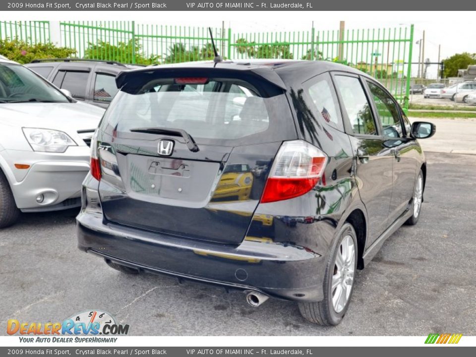2009 Honda Fit Sport Crystal Black Pearl / Sport Black Photo #10