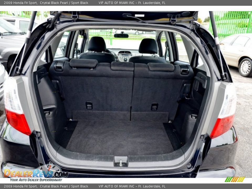 2009 Honda Fit Sport Crystal Black Pearl / Sport Black Photo #11