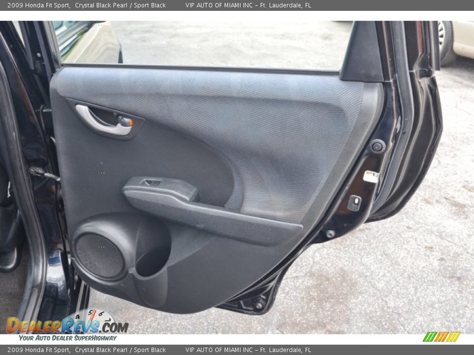 2009 Honda Fit Sport Crystal Black Pearl / Sport Black Photo #13