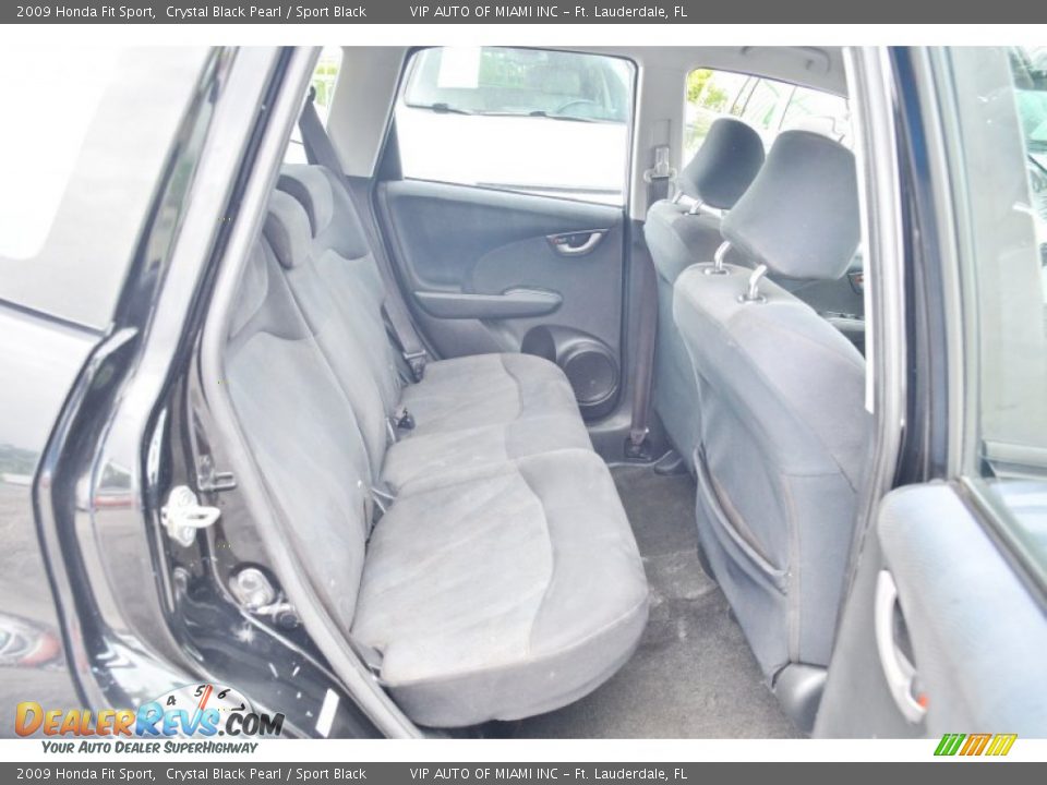 2009 Honda Fit Sport Crystal Black Pearl / Sport Black Photo #14