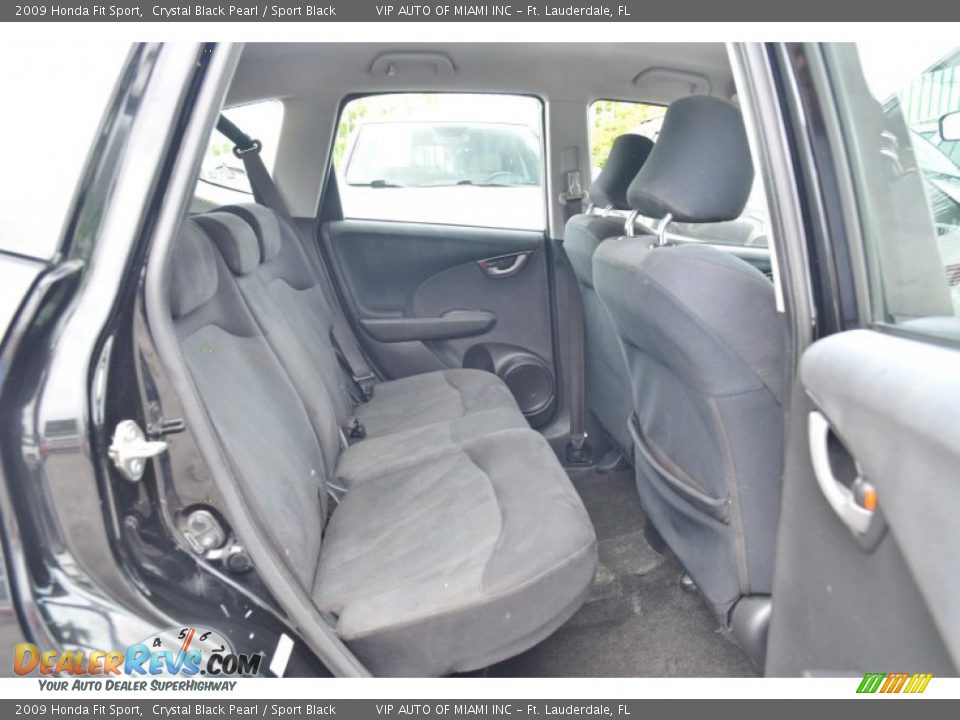 2009 Honda Fit Sport Crystal Black Pearl / Sport Black Photo #15