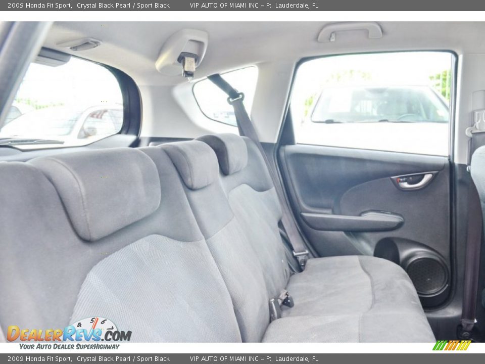 2009 Honda Fit Sport Crystal Black Pearl / Sport Black Photo #16