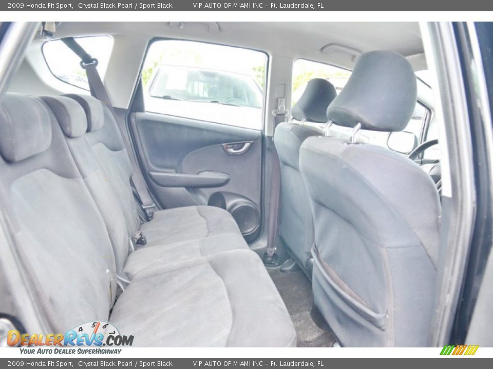 2009 Honda Fit Sport Crystal Black Pearl / Sport Black Photo #17