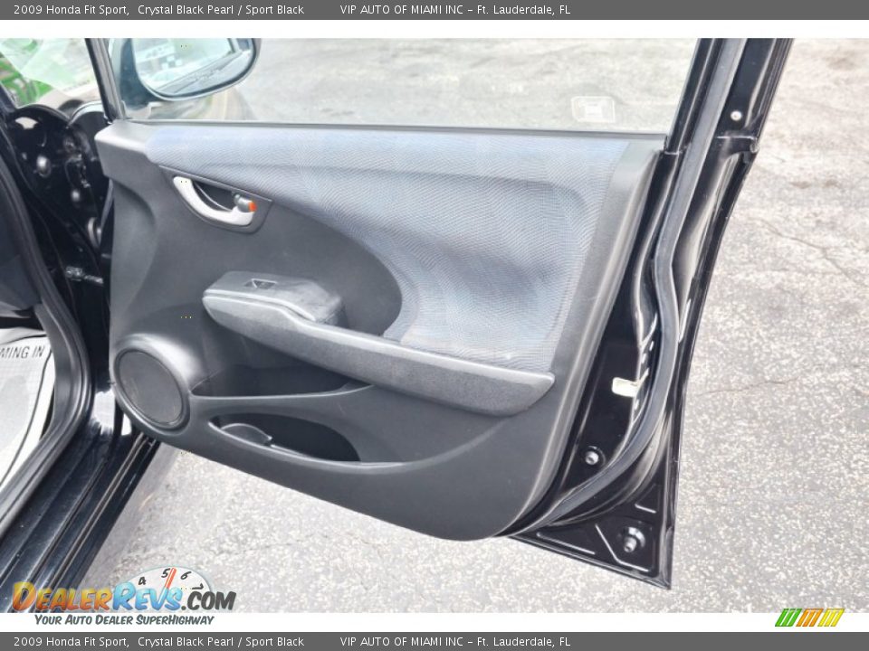 2009 Honda Fit Sport Crystal Black Pearl / Sport Black Photo #18