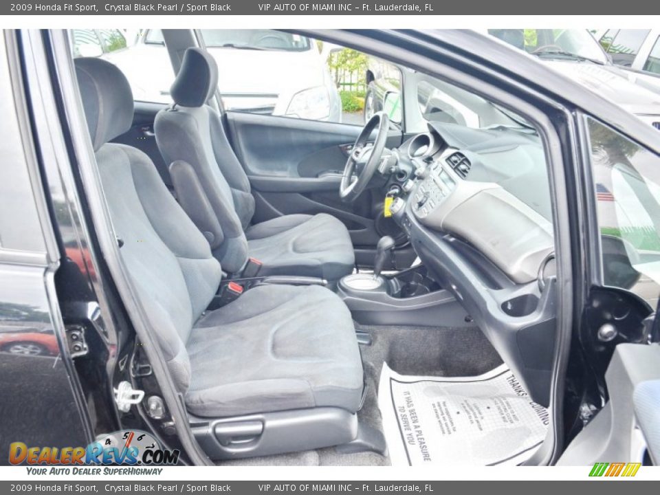 2009 Honda Fit Sport Crystal Black Pearl / Sport Black Photo #19