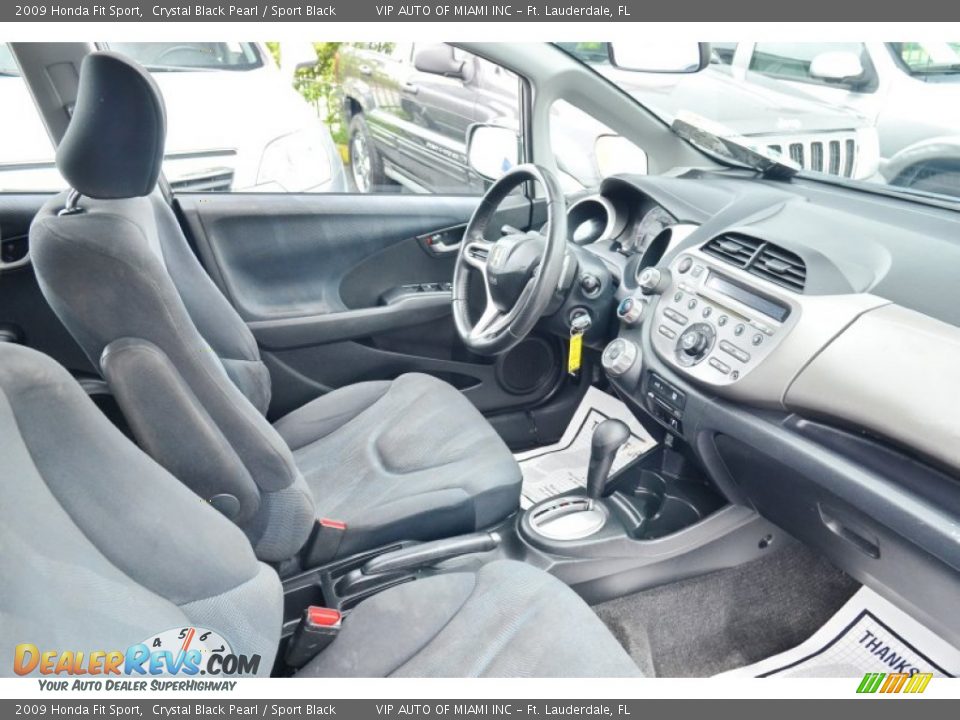 2009 Honda Fit Sport Crystal Black Pearl / Sport Black Photo #20