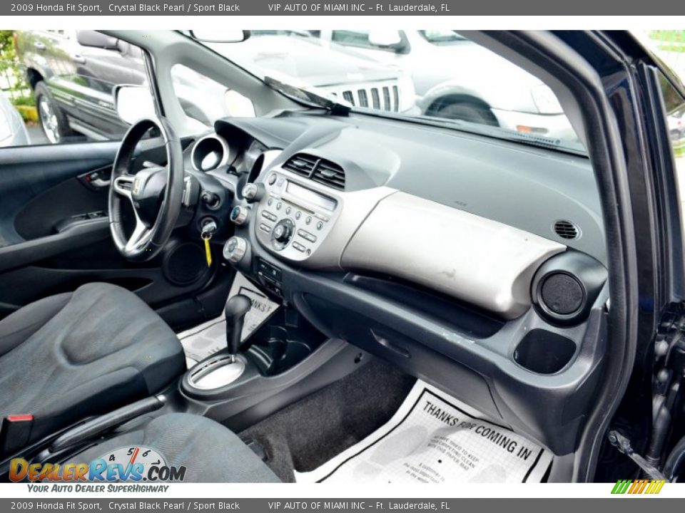 2009 Honda Fit Sport Crystal Black Pearl / Sport Black Photo #21