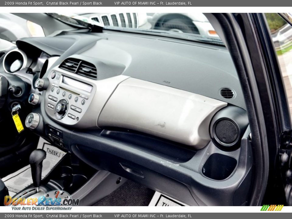 2009 Honda Fit Sport Crystal Black Pearl / Sport Black Photo #24